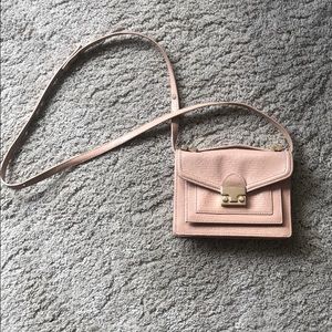 Mini minimal leather rider crossbody bag